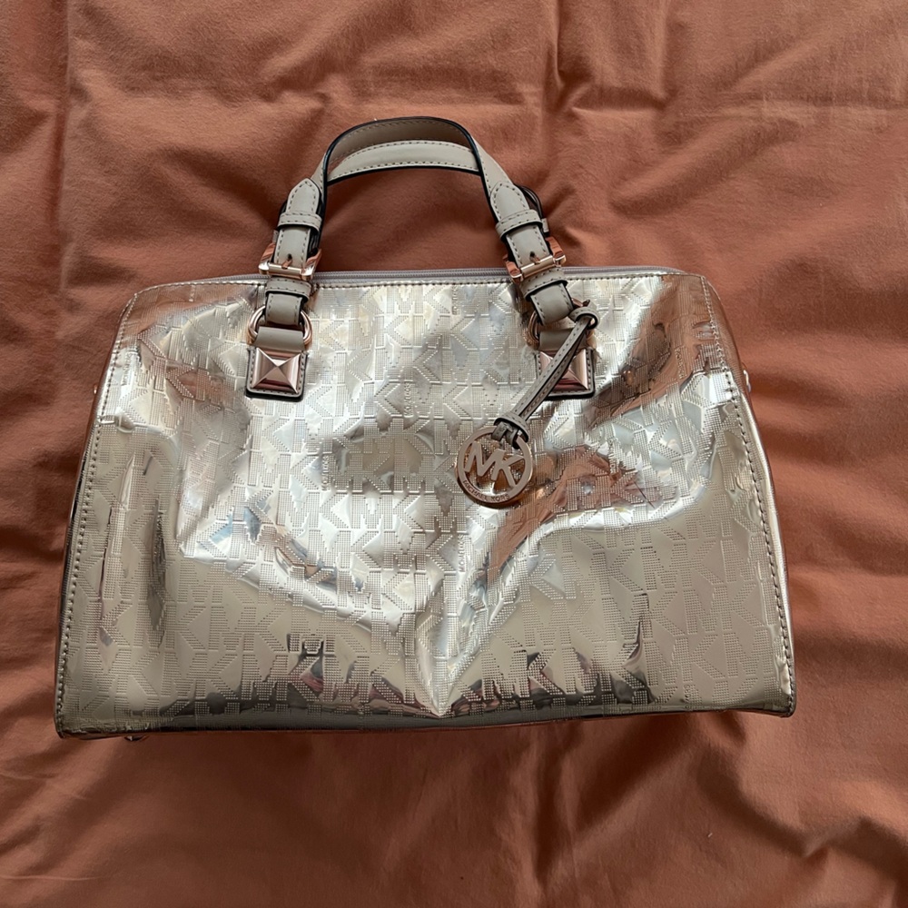 Michael Kors rose gold Grayson Satchel - large